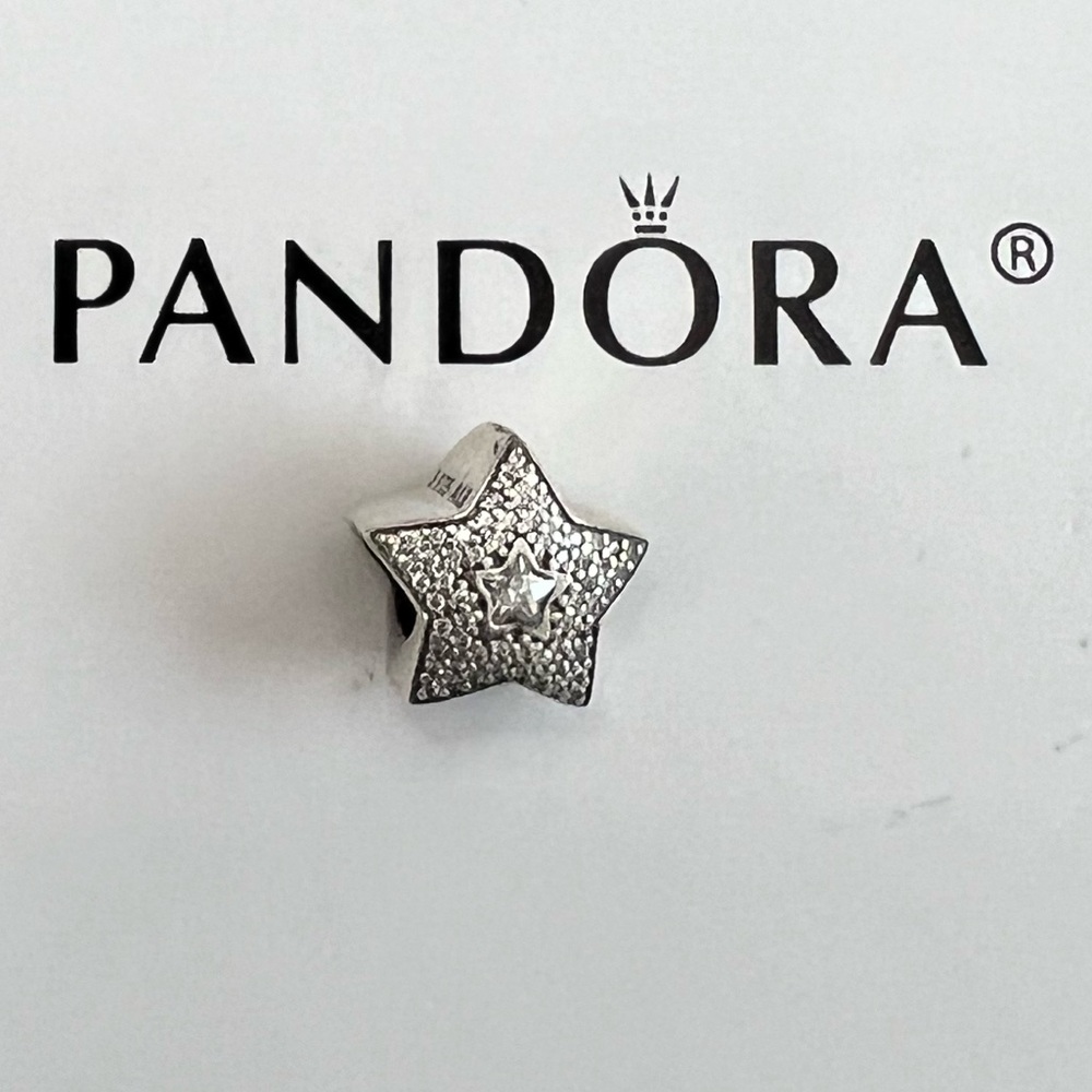 Pandora Wishing Star Clear CZ Charm - Picture 3 of 6